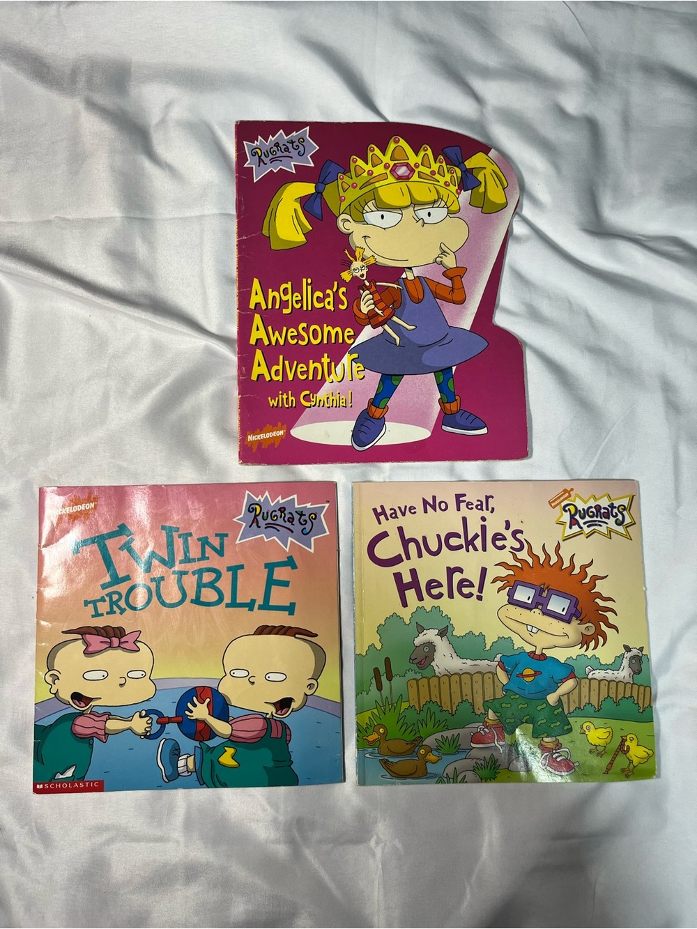 Vintage Rugrats Paperback Books Lot 3 Nickelodeon‎ Angelica Chuckie 1st Ed 1999